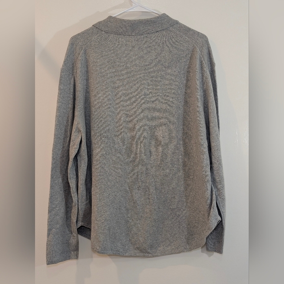 Gap Gray Knit Button-Up Cardigan Sweater Minimalist Quuiet Luxury Layer Size S - Picture 5 of 5